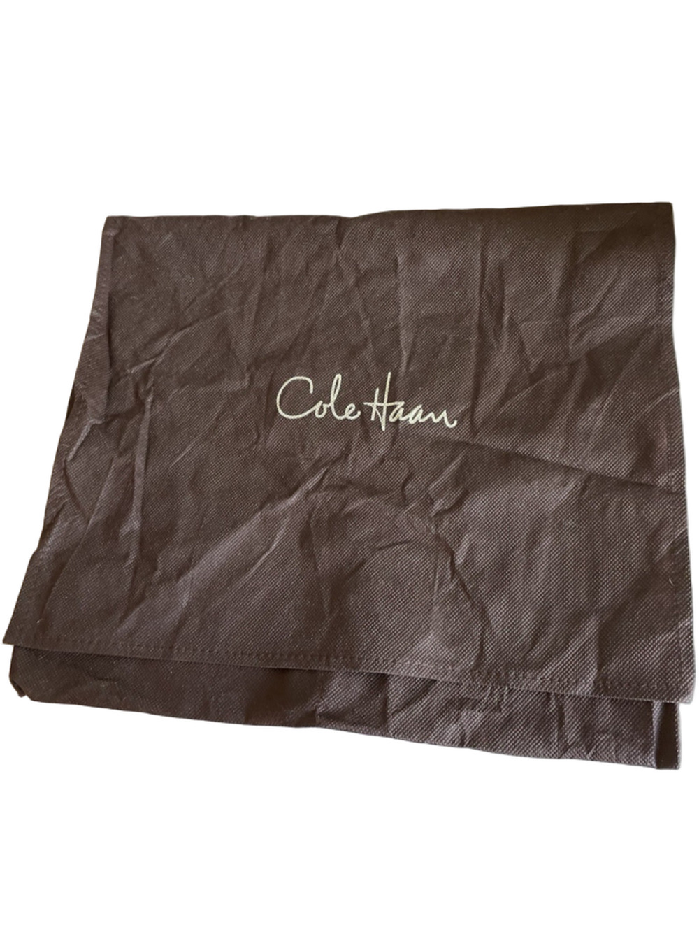 Cole Haan Brown Dust Bag Fold Over Protective Cover 2 Slots 15.25 x 13